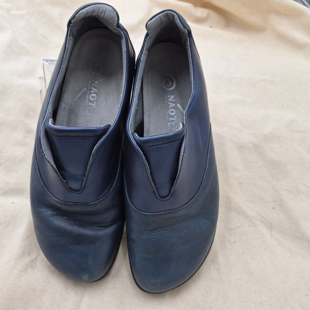 Naot Karo slip-on comfort shoes in blue leather women's Size 37 US 6